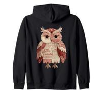 Cute Vintage Patchwork Owl Shabby Chic Lace Style Zip Hoodie