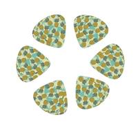 Cute Vintage Pineapple 12 Pack Guitar Picks Plectrums with Organizer Storage Box, Guitar Picks for Bass Electric Acoustic Guitars Ukulele