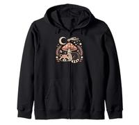 Cute Vintage Racoon Sleeping Under A Magical Starry Sky Zip Hoodie