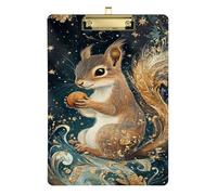Cute Vintage Squirrel Illustration A4 Contractor clipboard Waterproof clipboard Folio with Writing pad for Teacher Nursing Size 9 x 12