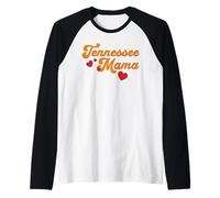 Cute Vintage Tennessee Mama with Heart, Women's Raglan Baseball Tee