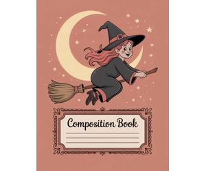 Cute Vintage Witch Halloween Notebook: 120 Pages, with Warmcozy Cover Design, suitable for Drawing, School Notes, Girls, Students, Holiday gifts120 ... School Notes, Girls, Students, Holiday gifts