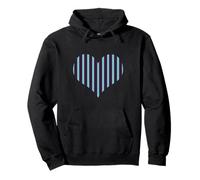 Cute Violet & Teal Stripes Vertical Lines Pattern Minimalist Pullover Hoodie