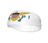 Cute Virgin Islands Flag Yoga Sports Headbands for Women Men Elastic Non-Slip South African Headbands for Running Workout