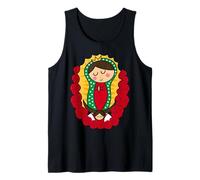Cute Virgin Mary Cartoon Guadalupe Devotion in Kawaii Form Tank Top
