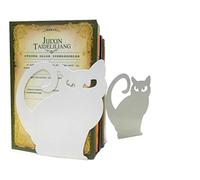 Cute Vivid Lovely Persian Cat Nonskid Thickening Iron Library School Office Home Study Metal Bookends Book End (White)
