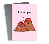 Cute Volcano Anniversary Card/Valentines Day Card - Lava - I Lava You