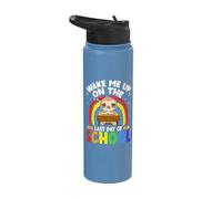 Cute Wake Me Up on The Last Day of School Sloth Stainless Steel Insulated Water Bottle