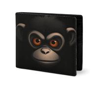 Cute Wallet Twill Leather Card Holder Fashio Red Eyed Monkey Printing Small Wallet Suitable For Daily Travel, style, One Size, Twill Leather Wallet