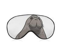 Cute Walrus Sleeping Mask, Light Blocking Eye Mask, Comfortable and Soft, Eye Cover with Elastic Band, Suitable for Men and Women, Suitable for Travel/Sleeping