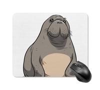 Cute Walrus Square Mouse Pad Portable Computer Mousepad with Non-Slip Rubber Base 25 * 30cm Ultra-Thin Gaming Mouse Mat for Computer Laptop Office Desk Accessories
