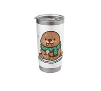 Cute Walrus Winter on Ice Stainless Steel Insulated Tumbler