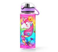 Cute Water Bottle for School Kids Girls, BPA FREE Tritan & Leak Proof & Easy Clean & Carry Handle, 23oz/ 680ml - Unicorn