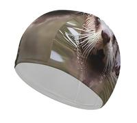 Cute Water Tower Bathing Cap High Elasticity Swimming Caps Fit Both Long Hair Short Hair Comfortable Large Shower Cap for Drag Reduction and Hair Protection