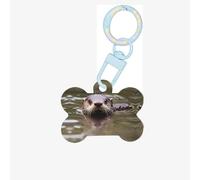 Cute Water Tower Printing Acrylic Dog Bone Ornament,Dog Tags Personalized Pet Ornament, Key Chain Bone Shaped Id Tags