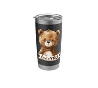 Cute Watercolor Bear Love You Tee Stainless Steel Insulated Tumbler