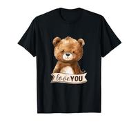 Cute Watercolor Bear Love You Tee T-Shirt