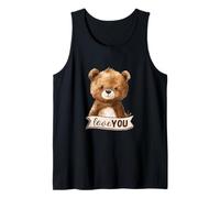 Cute Watercolor Bear Love You Tee Tank Top