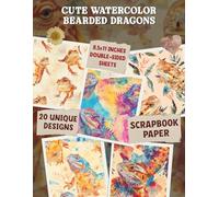 Cute Watercolor Bearded Dragons: Colorful Patterns Perfect for Creative Projects, Collages, Card Making, and Mixed Media Works