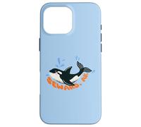 Cute Watercolor Cartoon Orca Seward Alaska Vacation Case for iPhone 16 Pro Max