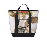 Cute Watercolor Cow,Lunch Bags Large Capacity Insulated Tote Bag For Women Men Work Picnic Travel