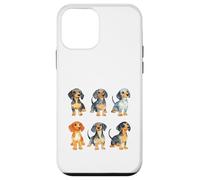 Cute Watercolor Dachshund Puppies Dog Lover Art Case for iPhone 12 mini