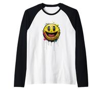 Cute Watercolor Face with Funny Unisex Design Men Women Tee Raglan Baseball Tee