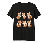 Cute Watercolor Fox Animal Art Premium T-Shirt