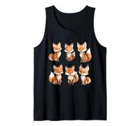 Cute Watercolor Fox Animal Art Tank Top
