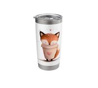 Cute Watercolor Fox Coffee Cup Lover Animal Design Stainless Steel Insulated Tumbler