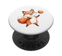 Cute Watercolor Fox Playing Soccer Ball PopSockets Adhesive PopGrip