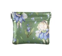 Cute Watercolor Garden Fairies Women's Small Leather Change Purse Cute Travel Accessories for Women Boys Girls, Garden Fairies, 4.33"(L) x 3.74"(W) x 0.39"(H), Classic