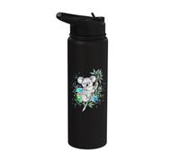 Cute Watercolor Koala Bear Colorful Splatter Art Stainless Steel Insulated Water Bottle