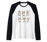 Cute Watercolor Koala Bear Poses Animal Design Raglan Baseball Tee