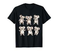Cute Watercolor Koala Bear Poses Animal Design T-Shirt