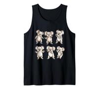 Cute Watercolor Koala Bear Poses Animal Design Tank Top