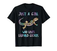 Cute Watercolor Lizard Just A Girl Who Loves Leopard Geckos T-Shirt