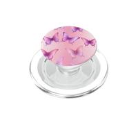 Cute Watercolor Pink Purple Butterflies Butterfly Pattern PopSockets PopGrip for MagSafe