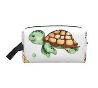 Cute Watercolor Sea Turtle CrabMakeup Trave Bag for Women,Cosmetic Large Capacity Organizer