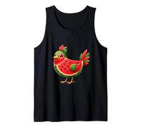Cute Watermelon Bird Tropical Fantasy Animal Art Tank Top