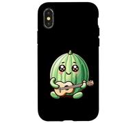 Cute Watermelon Playing Guitar Kawaii Fruit Music Case for iPhone X/XS
