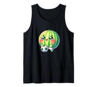 Cute Watermelon Soccer Player Chibi Football Tank Top