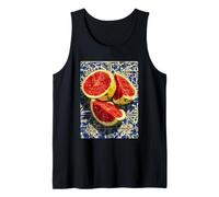 Cute Watermelons Mediterranean Tile Art Summer Vibes Coastal Tank Top