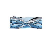 Cute Waves lapping at the rocks Print Baby Bow Headband – Soft & Stretchy Nylon Headbands, Delicate Princess Hair Accessories