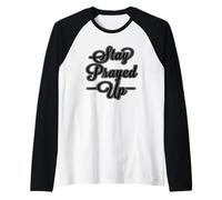 Cute WE All Need to Stay Prayed UP Motivational Collection Raglan Baseball Tee