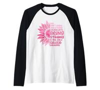 Cute We Don't Know How Strong We are Breast Cancer Awareness Raglan Baseball Tee