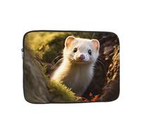 Cute Weasel Laptop Sleeve for Women Men, 10 Inch Waterproof Laptop Bag Lightweight Notebook Computer Cover Bag