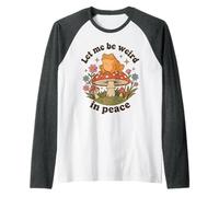 Cute Weird Frog Retro Mushroom Flower Meadow Flowers Raglan Baseball Tee