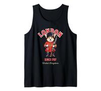 Cute Welsh Corgi Dog London Guard of the King England Flag Tank Top