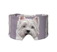 Cute West Highland Terrier Dog Art Printed, Full Eye Covers Light Blocking Eye Mask Sleep Eye and Ear Muffs